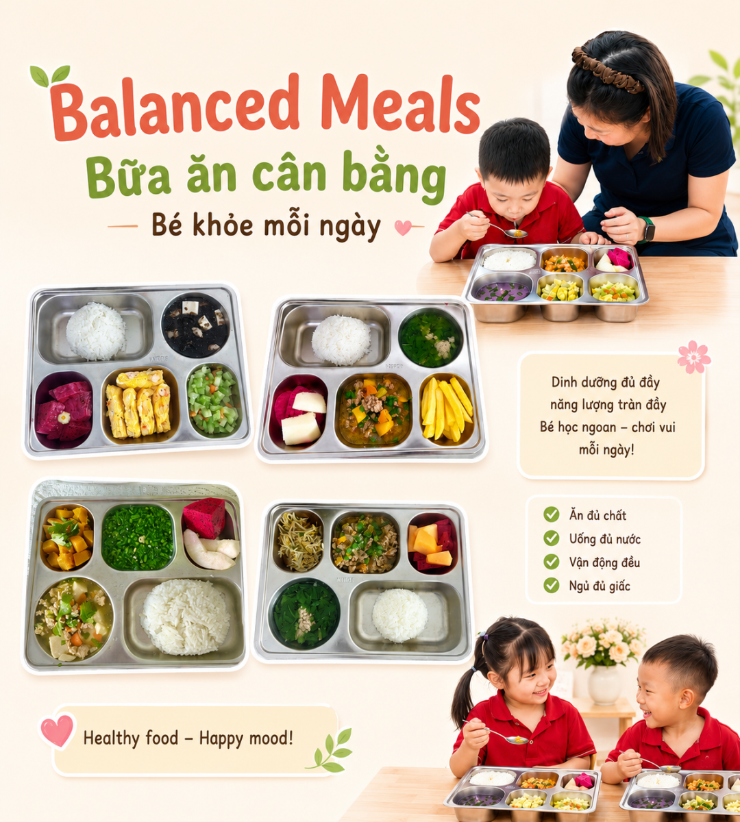 Bữa ăn dinh dưỡng tại SIK Quận 6