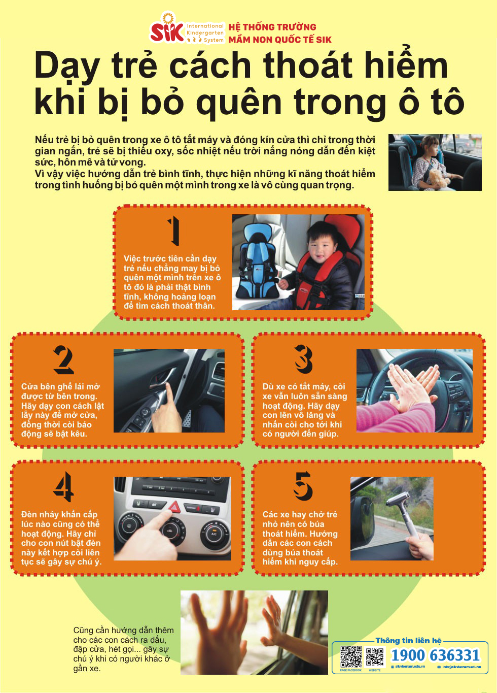 NHỮNG KỸ NĂNG THOÁT HIỂM CƠ BẢN CHO TRẺ KHI BỊ BỎ QUÊN TRÊN XE Ô TÔ
