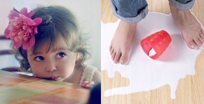 Trẻ làm đổ chai sữa, nên bài học tuyệt vời - Vì mẹ muốn con nên người